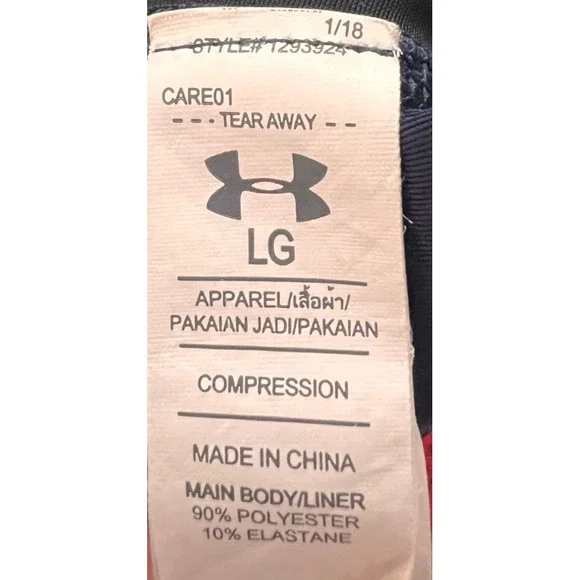 Under Armour Womens Compression Sports Bra Dark Blue Pink Large - Picture 7 of 9